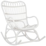 ROCKING CHAIR RATTAN WHITE - CHAIRS, STOOLS